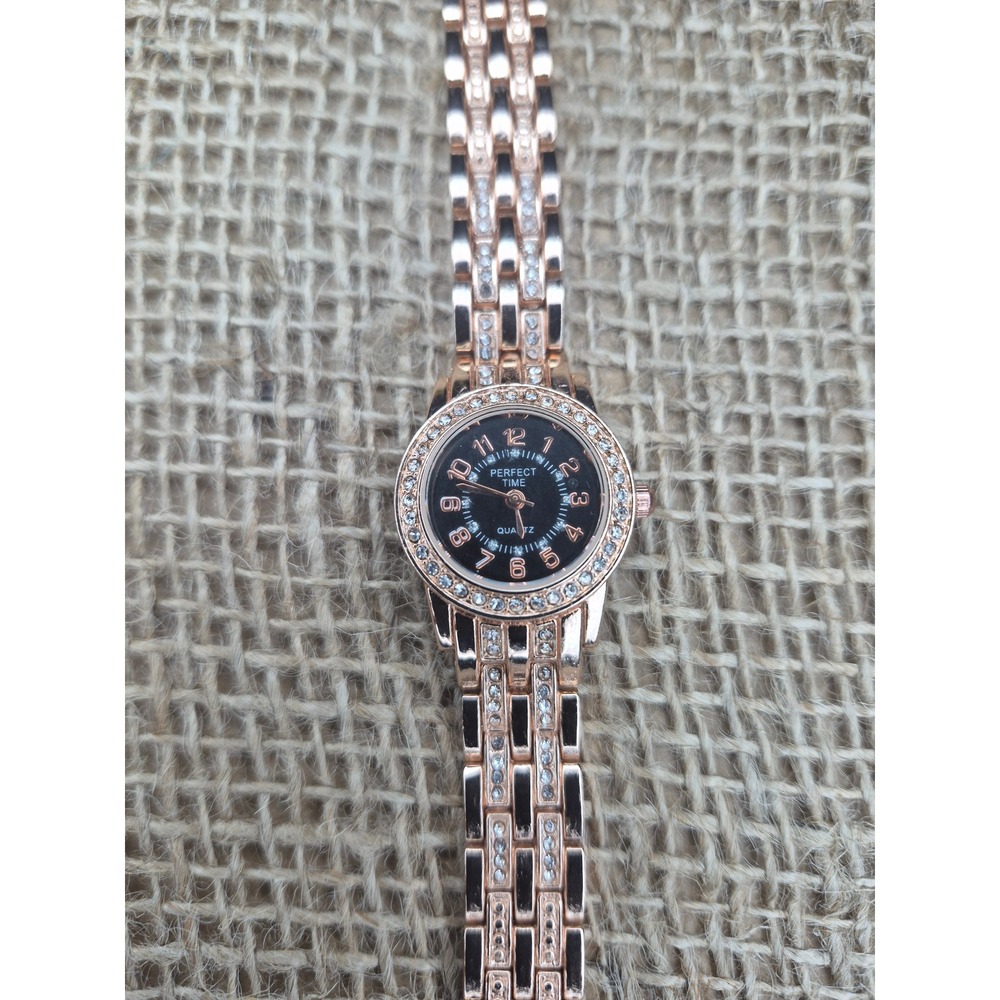 Perfect Time Rose Gold Crystal Accent Women's Quartz Watch